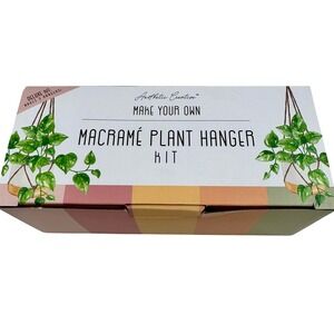 Deluxe Macrame Plant Hanger DIY Kit Makes 3 Natural Cotton Boho New In Box